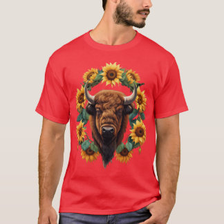 De zonnebloemstaat Kansas v2 Naadloos ontwerp T-shirt