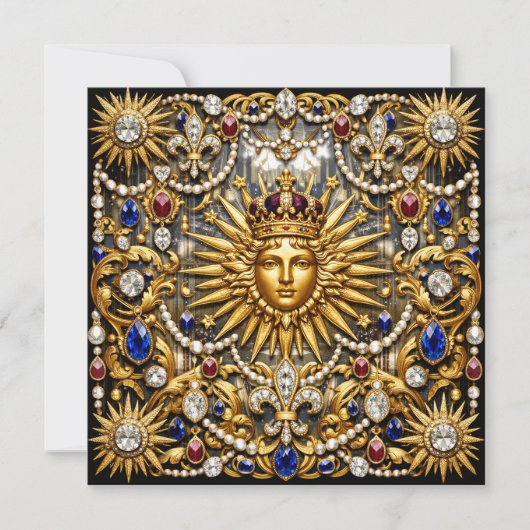 De Zonnekoning Versailles Franse weelderige Save The Date (Voorkant)