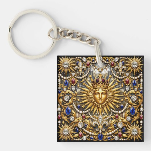 De Zonnekoning Versailles Franse weelderige Sleutelhanger (voorkant)