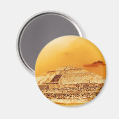 De Zonnepiramide in Mexico Magneet (Voorkant / Achterkant)