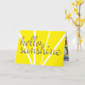 De Zonneschijn van het hallo! Wenskaart Kaart (Gele Bloem)