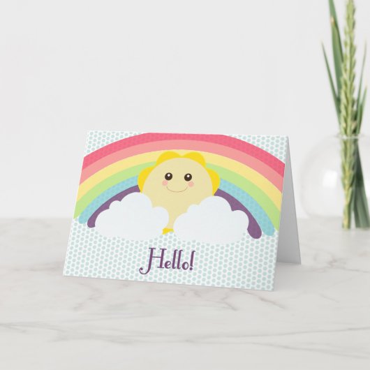 De Zonneschijn van het hallo! Wenskaart Kaart (Voorkant)