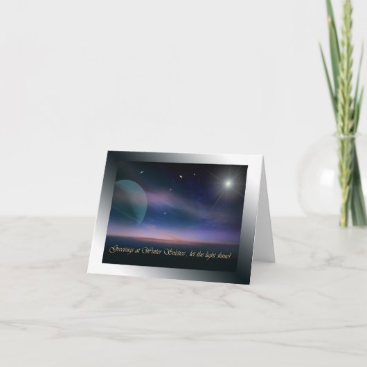 De Zonnestilstand van de winter Feestdagen Kaart (Voorkant)