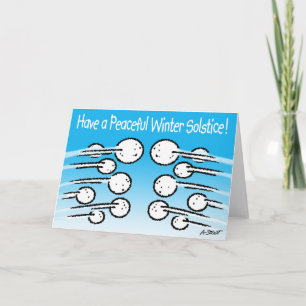 De Zonnestilstand van de Winter van de sneeuwbal Feestdagen Kaart