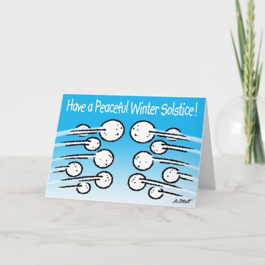 De Zonnestilstand van de Winter van de sneeuwbal Feestdagen Kaart (Voorkant)