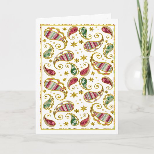 De Zonnestilstand van Paisley Feestdagen Kaart (Voorkant)