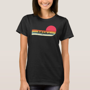 De Zonnevaste Kleuren van de Retrostijl van de Ri T-shirt