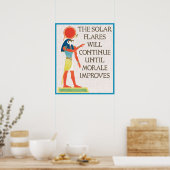 De zonnevlammen gaan door tot het moreel poster (Keuken)