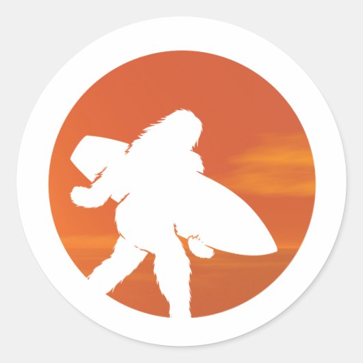 De zonnevoetzool ronde sticker (Voorkant)