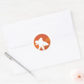 De zonnevoetzool ronde sticker (Envelop)
