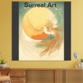 De zonnewende dans van de Phoenix Canvas Afdruk (Insitu (Woonkamer))