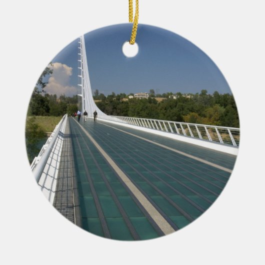 De Zonnewijzerbrug bij Turtle Bay Keramisch Ornament (Voorkant)