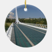 De Zonnewijzerbrug bij Turtle Bay Keramisch Ornament (Achterkant)