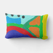 De zonnezijkleurige Abstracte lumbar Pillow Kussen (Achterkant)