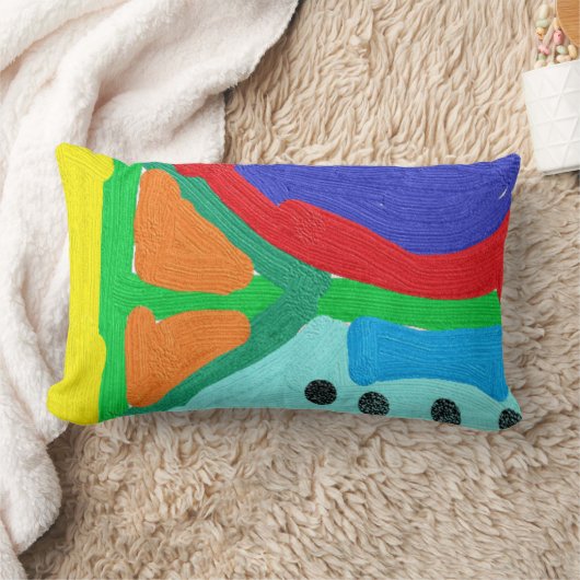 De zonnezijkleurige Abstracte lumbar Pillow Kussen (Deken)