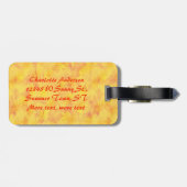 De Zonnezonsondergang volgt de Zonnegekleurde Teks Bagagelabel (Achterkant horizontaal)