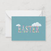 De zonnige dag van de Paasdag van Bunny gelukkigen Notitiekaartje (Achterkant)