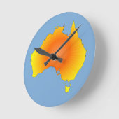 De zonnige Kaart van Australië Ronde Klok (Hoek)