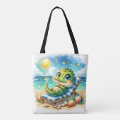 De zonnige ontsnapping van een Baby Croc Tote Bag (Achterkant)