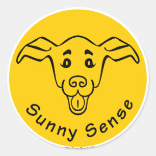 De zonnige stickers van het Logo w/Dog van de