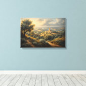 De Zonovergoten Klokkentoren van het Dal Canvas Afdruk (Insitu (Houten vloer))