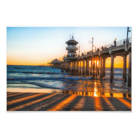 De zonsondergang bekijken foto afdruk (Voorkant)