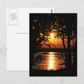 de zonsondergang briefkaart (Voorkant / Achterkant)