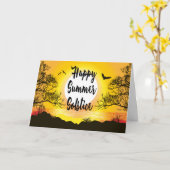 De Zonsondergang die van de Zonnestilstand van de Kaart (Gele Bloem)