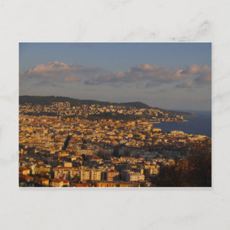 De zonsondergang Frankrijk van Nice Briefkaart