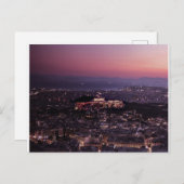 De Zonsondergang Tijd in de Stad Feestdagenkaart (Voorkant / Achterkant)