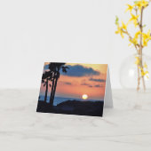 De Zonsondergang van Californië bij Strand Kaart (Gele Bloem)