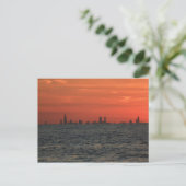 De Zonsondergang van Chicago Briefkaart (Staand voorkant)