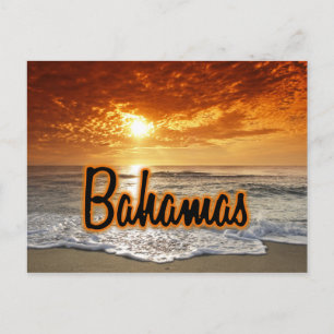 De zonsondergang van de Bahamas Briefkaart
