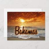 De zonsondergang van de Bahamas Briefkaart (Voorkant / Achterkant)