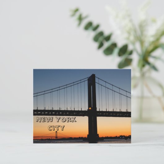 De Zonsondergang van de Hals en van de Brug Briefkaart (Staand voorkant)