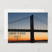 De Zonsondergang van de Hals en van de Brug Briefkaart (Voorkant / Achterkant)