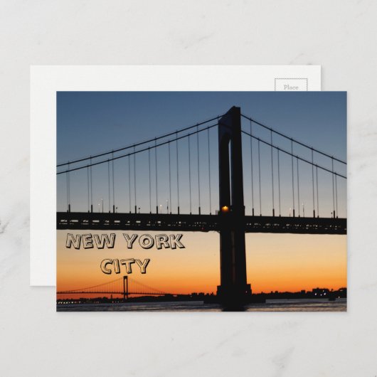 De Zonsondergang van de Hals en van de Brug Briefkaart (Voorkant / Achterkant)