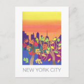 De Zonsondergang van de herfst over Briefkaart NYC (Voorkant)