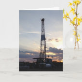 De Zonsondergang van de Installatie van de boring Kaart (Gele Bloem)