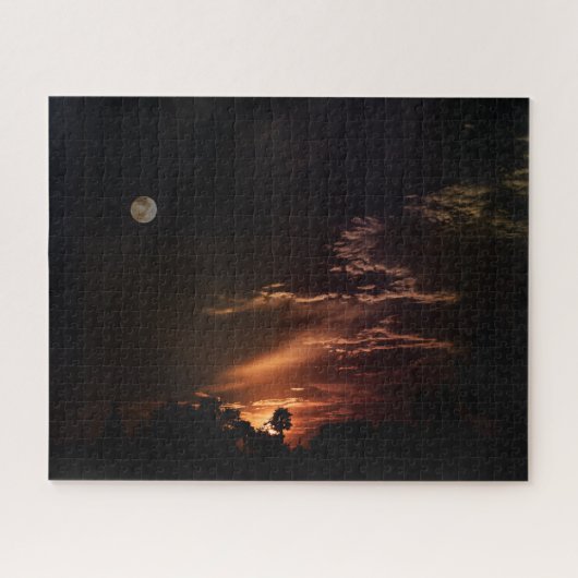 "De Zonsondergang van de Maan" Legpuzzel (Horizontaal)