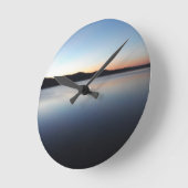 De zonsondergang van de Pijlpunt van het meer Ronde Klok (Hoek)