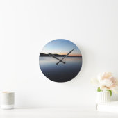 De zonsondergang van de Pijlpunt van het meer Ronde Klok (Huis)