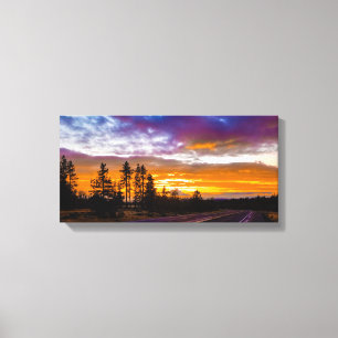 De Zonsondergang van de Staat van Washington Canvas Afdruk
