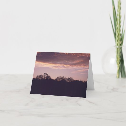 De Zonsondergang van de windmolen Notecard #1 Kaart (Voorkant)