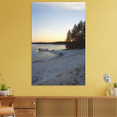 De Zonsondergang van de winter Canvas Afdruk (Insitu (Woonkamer))