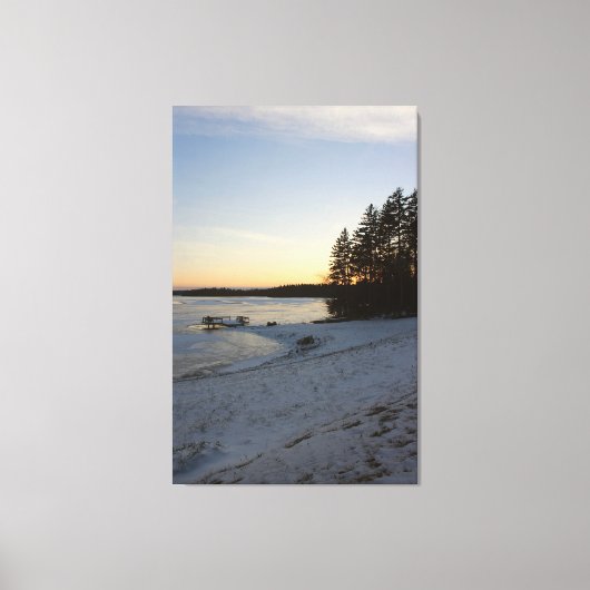 De Zonsondergang van de winter Canvas Afdruk (Voorkant)