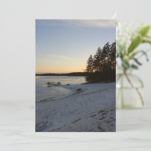 De Zonsondergang van de winter Kaart (Staand voorkant)