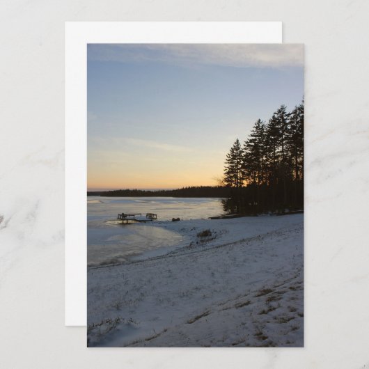 De Zonsondergang van de winter Kaart (Voorkant / Achterkant)