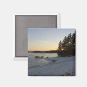De Zonsondergang van de winter Magneet (Voorkant / Achterkant)
