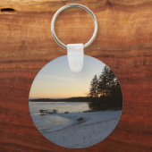 De Zonsondergang van de winter Sleutelhanger (Voorkant)